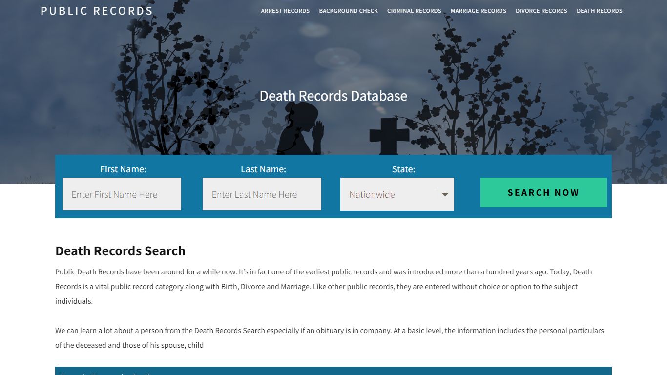 Death Records Search - Public Records